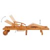 Sun Lounger Solid Acacia Wood – 2 Sunloungers With Table