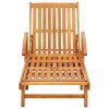 Sun Lounger Solid Acacia Wood – 2 Sunloungers With Table