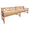 Garden Bench with Cushions 240 cm Solid Acacia Wood