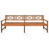 Garden Bench with Cushions 240 cm Solid Acacia Wood