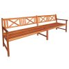 Garden Bench with Cushions 240 cm Solid Acacia Wood