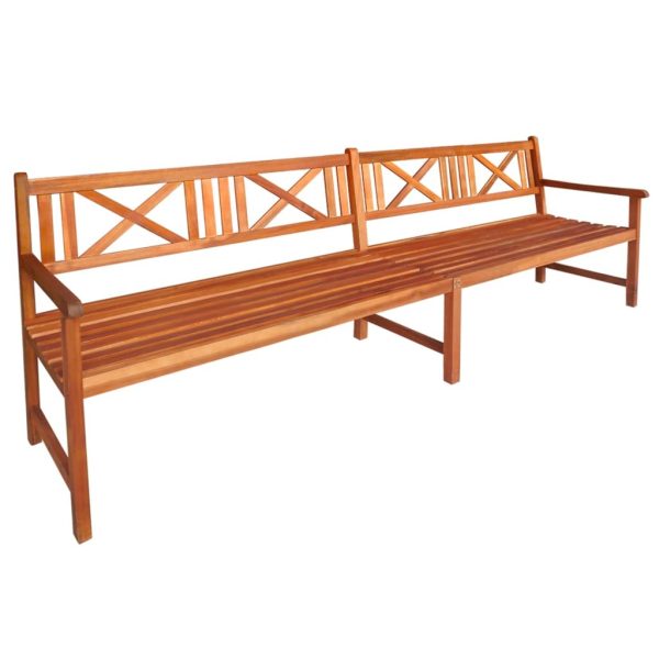 Garden Bench with Cushions 240 cm Solid Acacia Wood