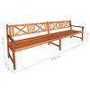 Garden Bench with Cushions 240 cm Solid Acacia Wood