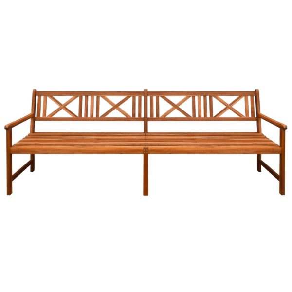 Garden Bench with Cushions 240 cm Solid Acacia Wood