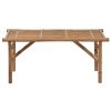 Folding Garden Bench with Cushion 118 cm Bamboo