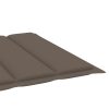 2-Person Sun Lounger with Cushions Bamboo – Taupe
