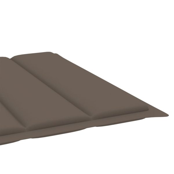 2-Person Sun Lounger with Cushions Bamboo – Taupe