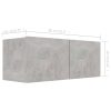 Dunblane 8 Piece TV Cabinet Set Engineered Wood – 80x30x30 cm, Concrete Grey