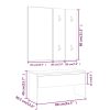 Hallway Furniture Set Engineered Wood – High Gloss White