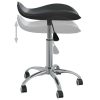 Swivel Dining Chair Black Faux Leather