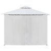 Gazebo with Curtains 600x298x270 cm White 180g/m²