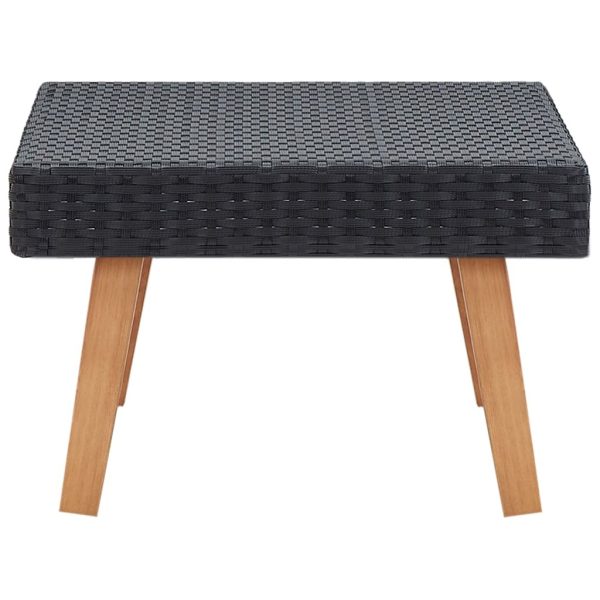 Garden Coffee Table Poly Rattan – Black