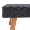 Garden Coffee Table Poly Rattan – Black