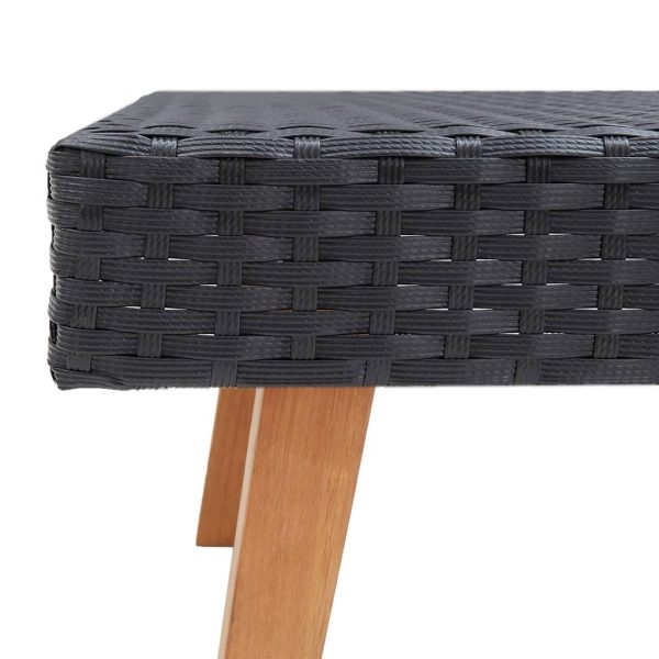 Garden Coffee Table Poly Rattan – Black