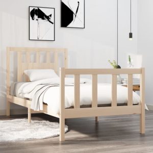 Allendale Bed Frame Solid Wood – SINGLE, Brown
