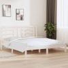 Parnaroo Bed Frame Solid Wood Pine – KING, White