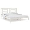 Parnaroo Bed Frame Solid Wood Pine – KING, White