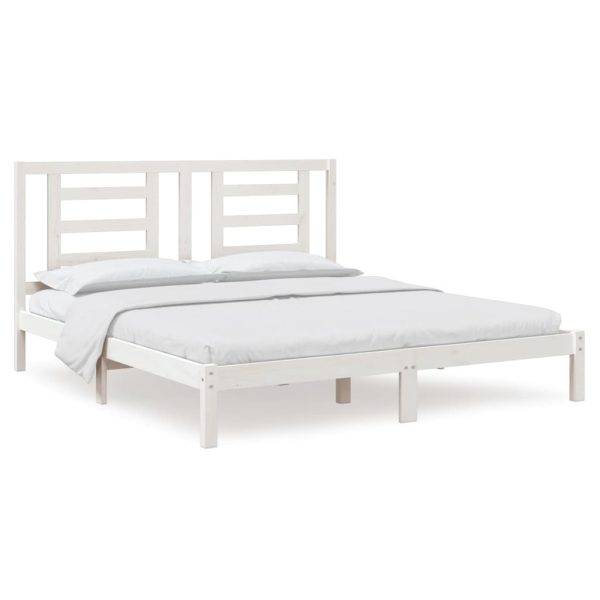 Parnaroo Bed Frame Solid Wood Pine – KING, White