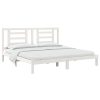 Parnaroo Bed Frame Solid Wood Pine – KING, White