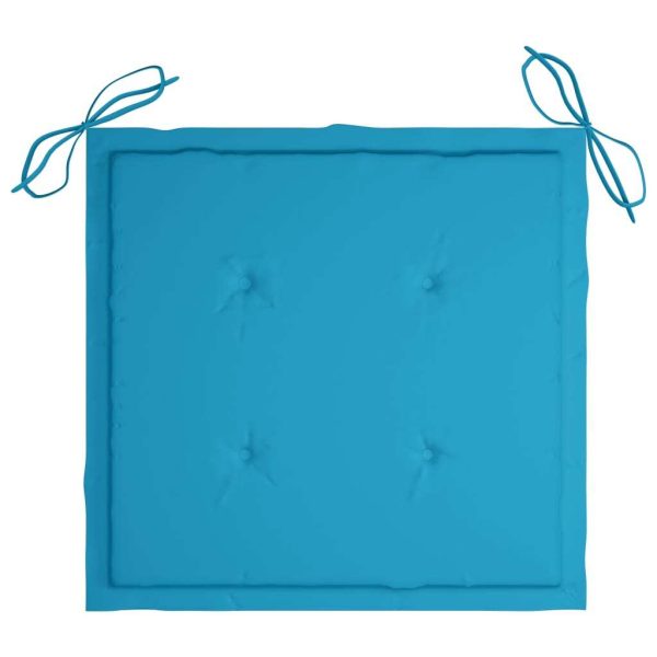Garden Chair Cushions 6 pcs Blue 40x40x3 cm Fabric