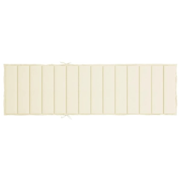 Sun Lounger Cushion Fabric – 200x60x3 cm, Cream