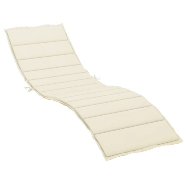 Sun Lounger Cushion Fabric – 200x60x3 cm, Cream