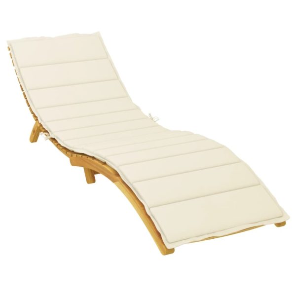 Sun Lounger Cushion Fabric – 200x60x3 cm, Cream