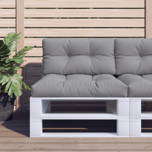 Pallet Cushion Grey 70x40x10 cm Fabric
