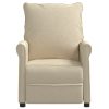Stand up Recliner Chair Cream Fabric