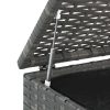 Garden Cushion Box PE Rattan 100×97.5×104 cm Grey