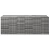 Garden Cushion Box PE Rattan 291×100.5×104 cm Grey