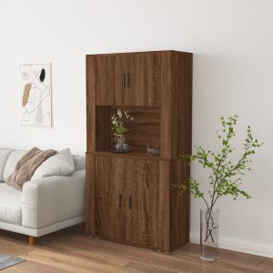 Highboard Engineered Wood – Brown Oak