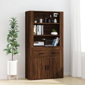 Highboard Engineered Wood – Brown Oak