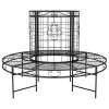 Round Tree Bench Ø137 cm Black Steel