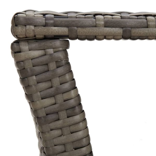 Coffee Table 100x50x40 cm Poly Rattan – Grey