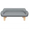 Kids Sofa Light Grey 70x40x24 cm Fabric