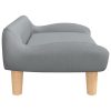 Kids Sofa Light Grey 70x40x24 cm Fabric