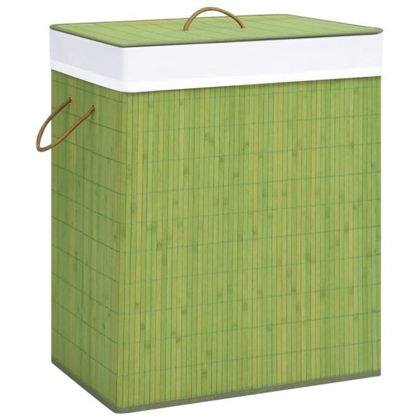 Bamboo Laundry Basket Green 100 L