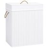 Bamboo Laundry Basket White 83 L