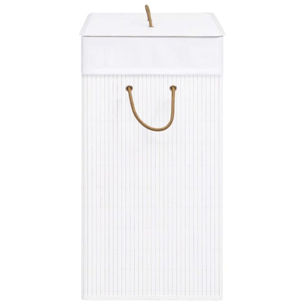 Bamboo Laundry Basket White 83 L