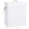 Bamboo Laundry Basket White 83 L