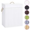 Bamboo Laundry Basket White 83 L