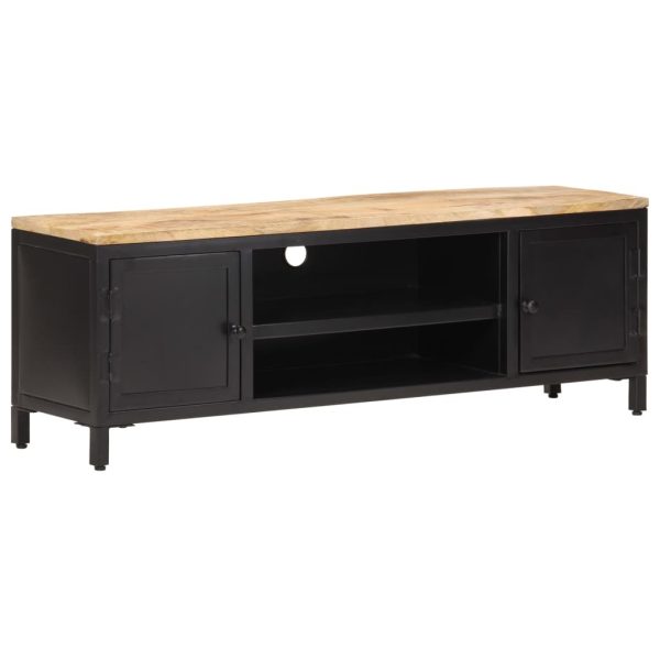 Brimington TV Cabinet 120x30x40 cm Solid Rough Mango Wood