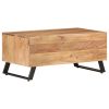 Coffee Table 90x50x40 cm Solid Acacia Wood with Live Edges