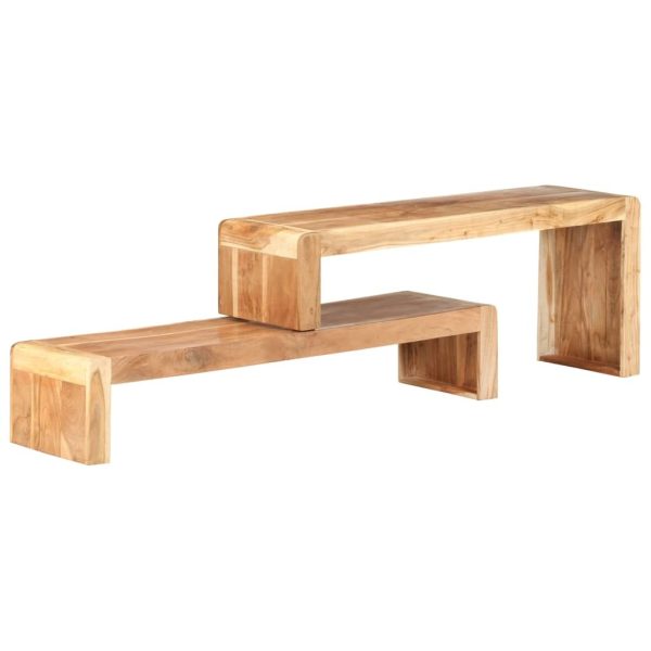 Prairieville 2 Piece TV Cabinet Solid Acacia Wood