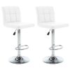 Bar Stools 2 pcs Faux Leather – White