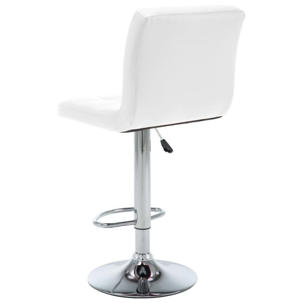 Bar Stools 2 pcs Faux Leather – White