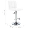 Bar Stools 2 pcs Faux Leather – White