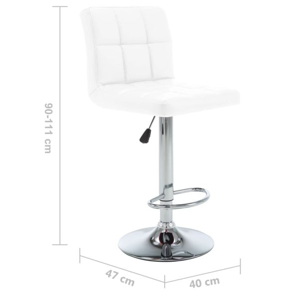 Bar Stools 2 pcs Faux Leather – White