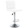 Bar Stools 2 pcs Faux Leather – White